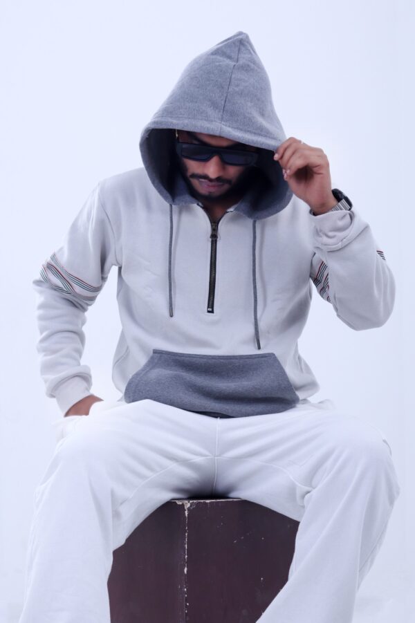 Moonraker-Gray Winter Hoddie - Image 3