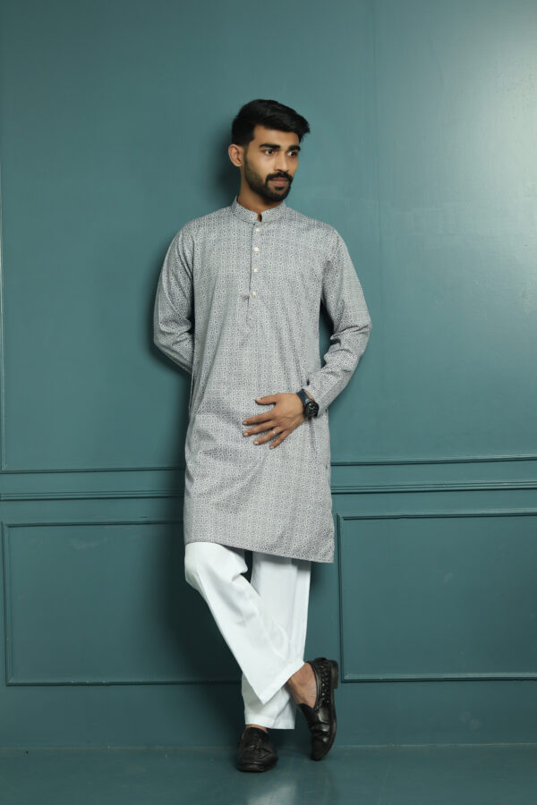 Eid Collection  Jacquard Cotton Panjabi – Printed - Image 2