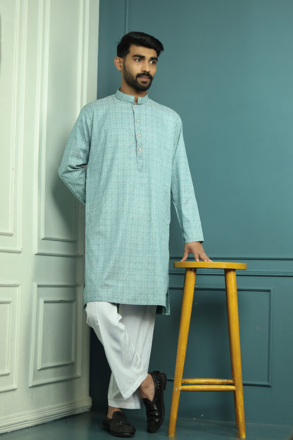 Eid Collection  Jacquard Cotton Panjabi – Printed - Image 2